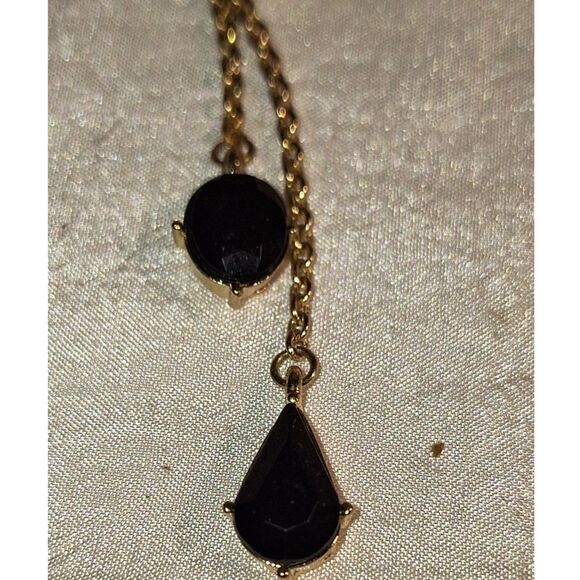 Women's Long Dangle Drop Earrings Gold Tone Chain Pierced Elegant Evening - Picture 2 of 6